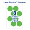 Avery Printable Color-Coding Labels, Removable Adhesive, 1-1/4" Round, Neon Green, 400 Labels (5498)